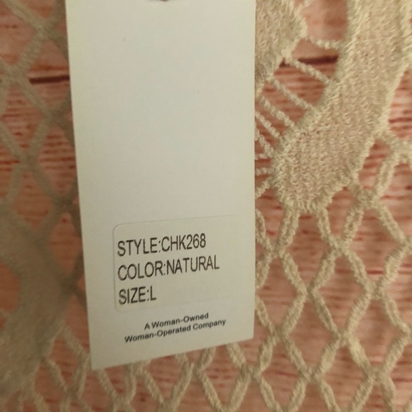 NWT WoWo brand Crochet Vest Size L - Picture 5 of 5